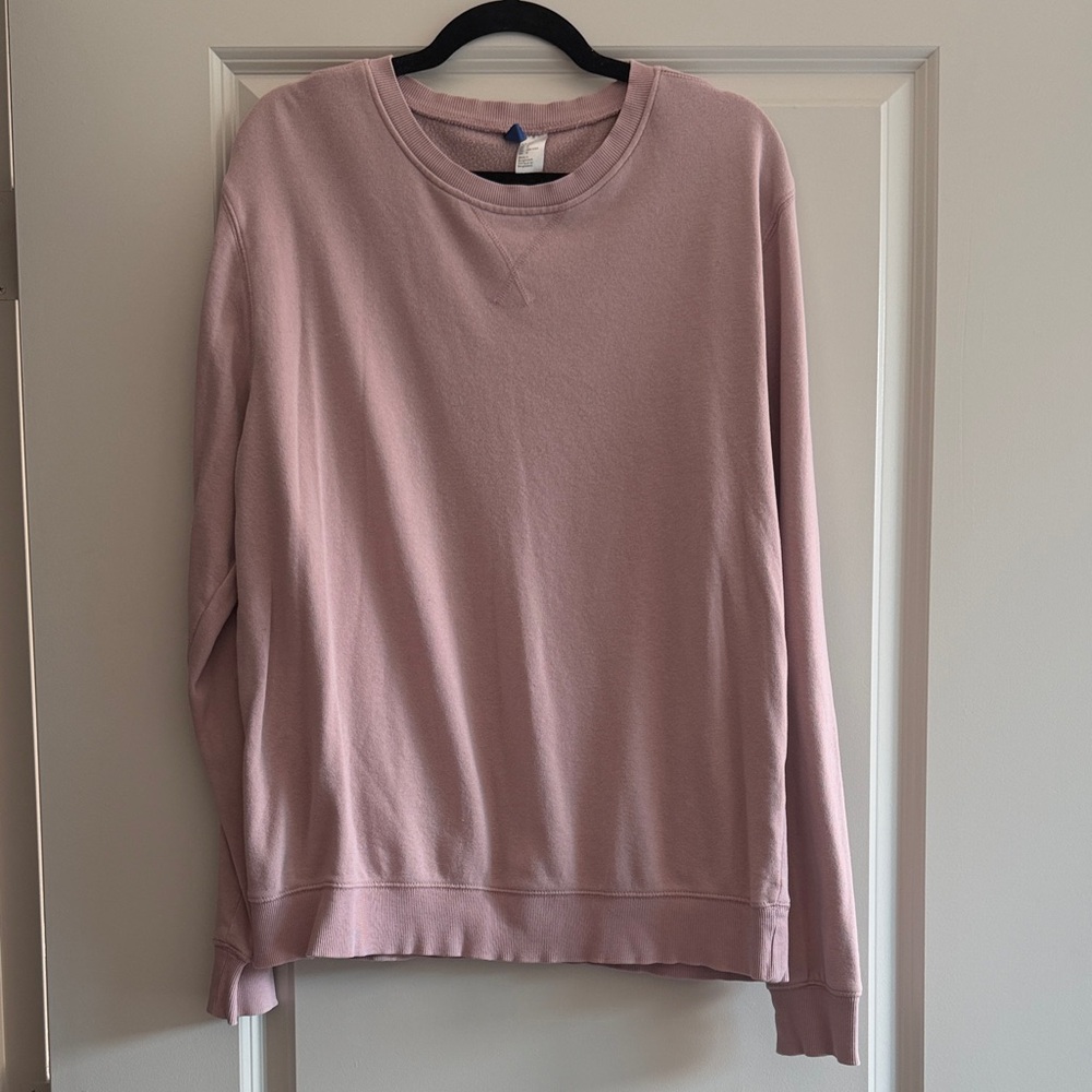 Divided Dusty Pink Crewneck Top